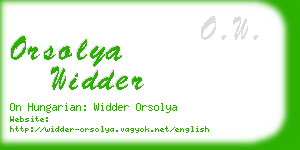 orsolya widder business card